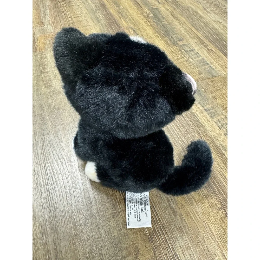 Russ‎ Berrie Yomiko Classics Black White Tuxedo Cat Plush Stuffed Animal 35748